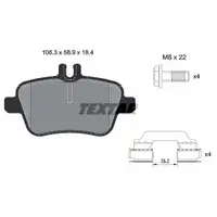 Set placute frana, frana disc TEXTAR 2484805