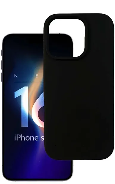 Husă 3mk - Silicone, iPhone 16 Pro, negru