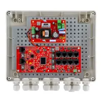 Kit switch PoE pentru 8 camere IP ATTE Power IP-8-20-L2, 10 porturi, 96 W, cutie exterior ABOX-L2, sigurante electronice, sursa alimentare