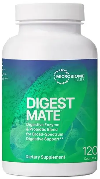 DigestMate Enzime digestive + Probiotice, 120 capsule, Microbiome Labs