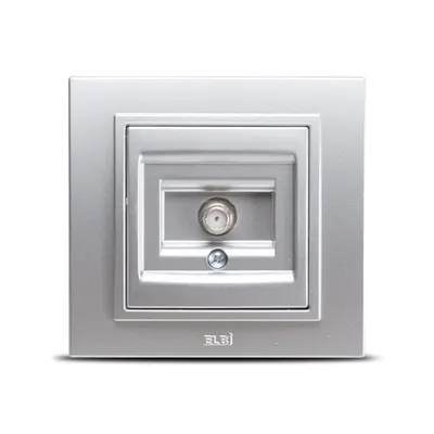 Zena Gri Metalizat Priza Satelit F Conector ST
