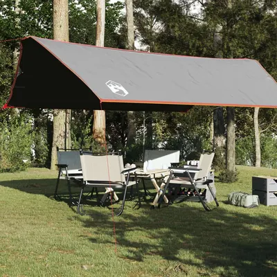 Gossi prelata de camping, gri si portocaliu, 500x294 cm, impermeabila