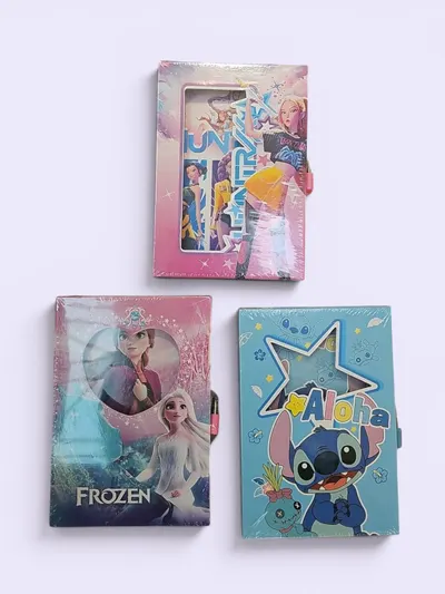 Jurnal Secret cu Lacăt și Chei – Modele Frozen, Stitch și KPOP,En-gros
