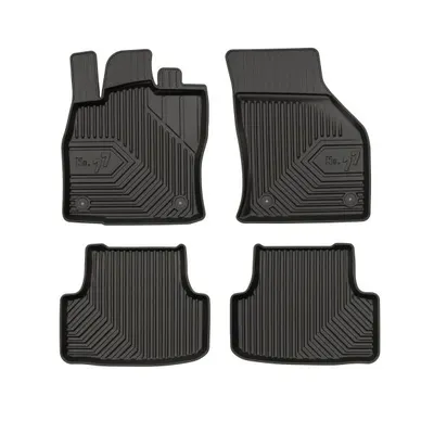 Set covorase cauciuc 4 piese No. 77, fata spate negru, potrivit SEAT LEON, LEON SC, LEON ST 08.12-, Facelifting Hatchback break, (3d 5d Hybrid Plug-in)