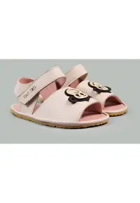 Sandale Barefoot din piele naturala - Kiko - Roz - Roz pal