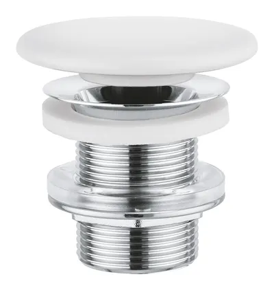 Evacuare push to open Grohe, Airio Plug Vsl free-flow round, pentru lavoarele 3996600H & 3995800H, alb