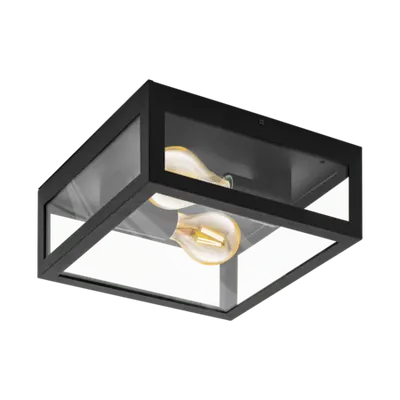 Lampa tavan/perete ALAMONTE 1 negru 220-240V,50/60Hz IP44