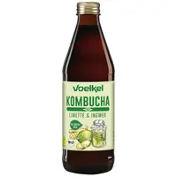 Kombucha organică, lime și ghimbir, 330 ml, Voelkel