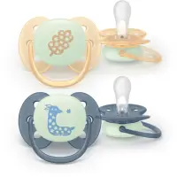 Philips Avent Ultrasoft Night SCF094/03 6-18m suzetă Neutral 2 buc
