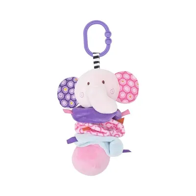 Jucarie din plus cu vibratii pentru bebelusi Lorelli Elephant Pink
