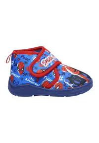 Pantofi mid-cut cu velcro Spiderman - Albastru royal/Rosu vermillion