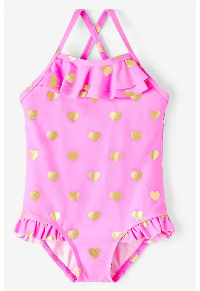Costum de baie cu imprimeu inimioare