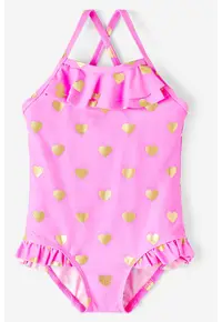 Costum de baie cu imprimeu inimioare -