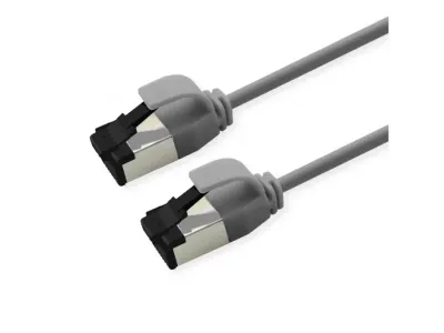 Cablu de retea RJ45 Slim U/FTP Cat. 8.1 (Class I) LSOH 3m Gri, Roline 21.15.3216