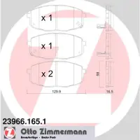 Set placute frana, frana disc ZIMMERMANN 23966.165.1