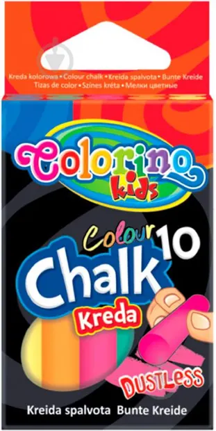 Crețe fără praf Colorino Kids - 10 culori