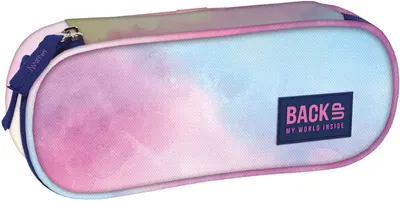Penar oval școlar BackUp A - Cotton Candy, 1 fermoar