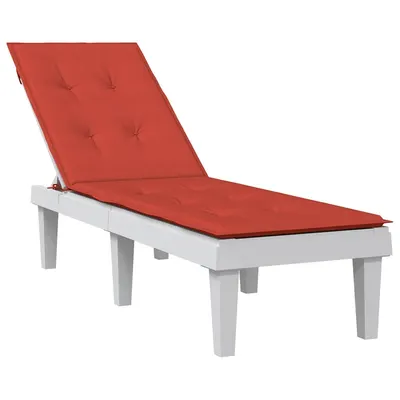 vidaXL Pernă de șezlong, melanj roșu, (75+105) x 50 x 4 cm textil
