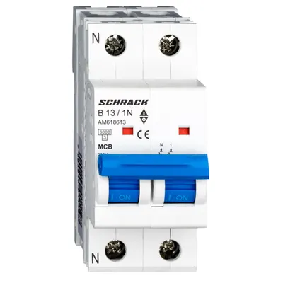 Intreruptor automat modular (MCB) AMPARO 6kA, B 13A, 1P+N