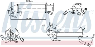 Radiator EGR potrivit FORD TRANSIT 2.4D 04.06-08.14
