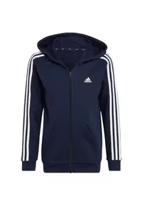 Hanorac copii - Essentials 3-Stripes - bleumarin - bumbac si poliester reciclati