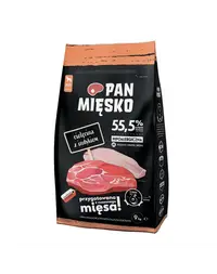 PAN MIĘSKO hrana caini cu vitel si curcan M 2x9 kg