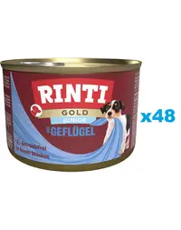 RINTI Gold Junior Poultry Mini conserve pentru juniori 48x185 g cu pasare