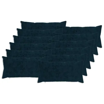 vidaXL Husă pentru pernă 12 buc. HEERLEN Albastru marin 40 x 80 cm