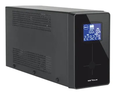 UPS Serioux Line Interactive 2000LI, ecran LCD, capacitate 2000VA/1200W, 4 prize Schuko , baterie 12 V / 9.0 Ah × 2, timp mediu