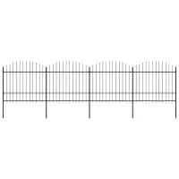 vidaXL Gard de grădină cu vârf tip suliță din oțel 671x175 cm, negru