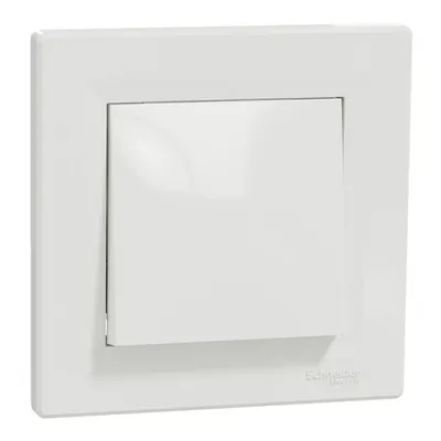 Intrerupator cap scara , 10A alb Asfora, montaj in doza rotunda - cu placa ornament