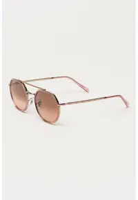 Ochelari de soare rotunzi unisex - Auriu rose