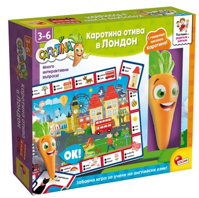 Joc educativ interactiv Lisciani Giochi Carotina – La Londra (limba bulgară)