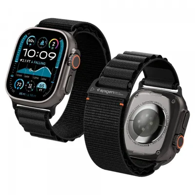 Curea Spigen WBF1 pentru Apple Watch 49mm / 46mm / 45mm / 44mm Series, Neagra AMP10144