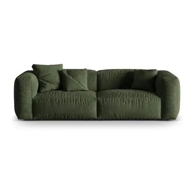 Canapea modulară verde cu tapițerie din catifea 240 cm Martina – Micadoni
