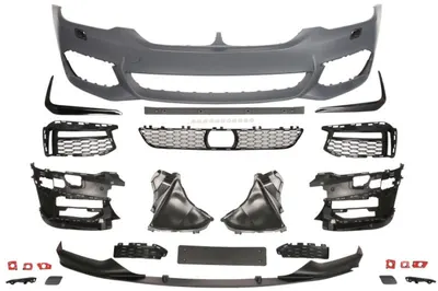 Bara Fata, cu montare radar, M PERFORMANCE, cu grilaje, cu orificii proiector ceata, cu gauri pentru spalator de faruri, grund potrivit BMW 5 G30, F90 02.17