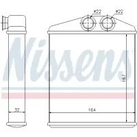 Schimbator caldura, incalzire habitaclu NISSENS 72661