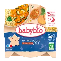 Meniu cu legume, cartof dulce si grau Bio, 260g, BabyBio