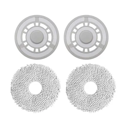 Set 2 mopuri si 2 suporti pentru mop PAA-home, compatibili cu aspiratoarele Dreame L10 Ultra (RLS6LADC-6), L10s Ultra (RLS6LADC)