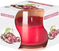 Lumânare parfumată Bispol Aura - Ciocolată și cireșe, 130 g