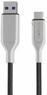 Cablu Forever - Ultra Fast, USB-A/USB-C, 1 m, negru
