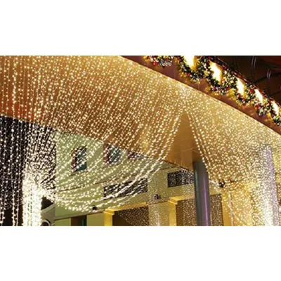 Perdea extensibila 1x4m 204 LED alb cald IP44 230V