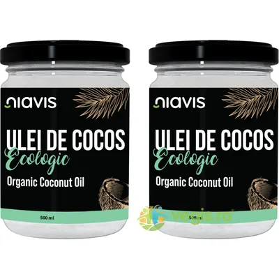 Pachet Ulei de Cocos Extra Virgin Ecologic/Bio 500ml + 500ml