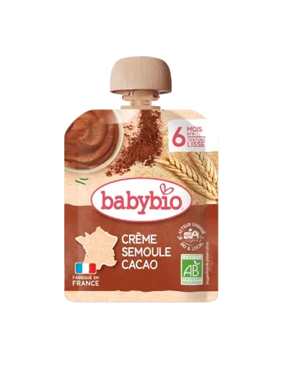Desert crema din gris si cacao Bio, 85g, BabyBio