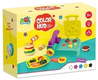 Set de modelaj pentru copii și mașină cu forme Raya Toys - Mașină de hrană Color Mud, 5 culori