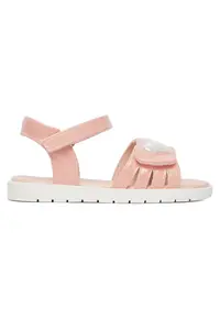 Sandale roz - piele ecologica - sistem inchidere Velcro - Roz