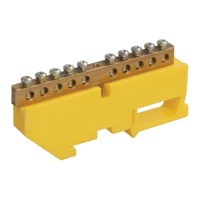 Neutral bus bar with DIN-Izolator SHNI-6x9-10-D-ZH