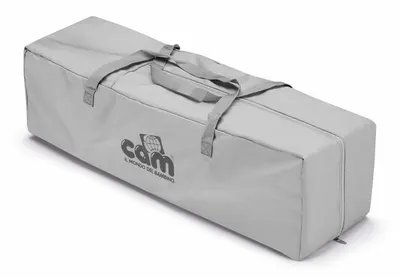Patut plibil pentru copii Cam Sonno Gri ultraportabil, saltea, buzunar depozitare, geanta de transport inclusa