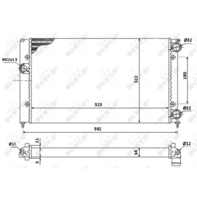 Radiator, racire motor NRF 529501