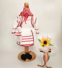 Set Botez Traditional a, Costum Traditional Muna 10 - 2 piese costumas si lumanare